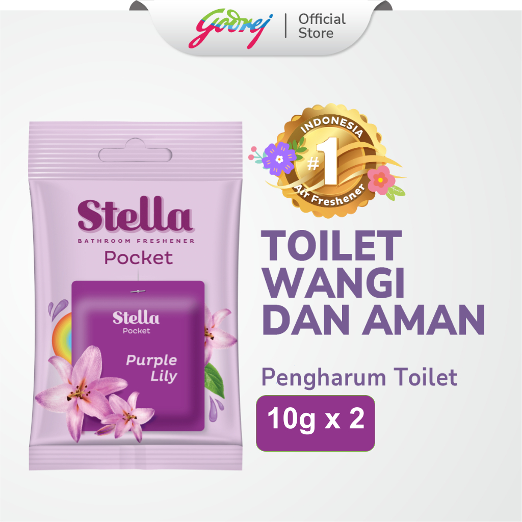 Stella Pocket Bathroom Purple Lily 10 gr x 2 Pcs - Pengharum Kamar Mandi