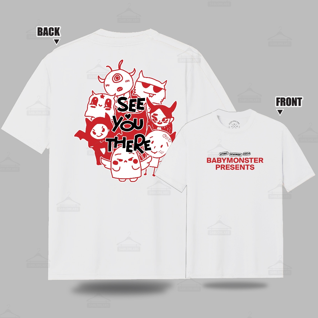 BABYMONSTER SEE YOU THERE T-SHIRT 2024 | REGULAR SIZE | OVERSIZE