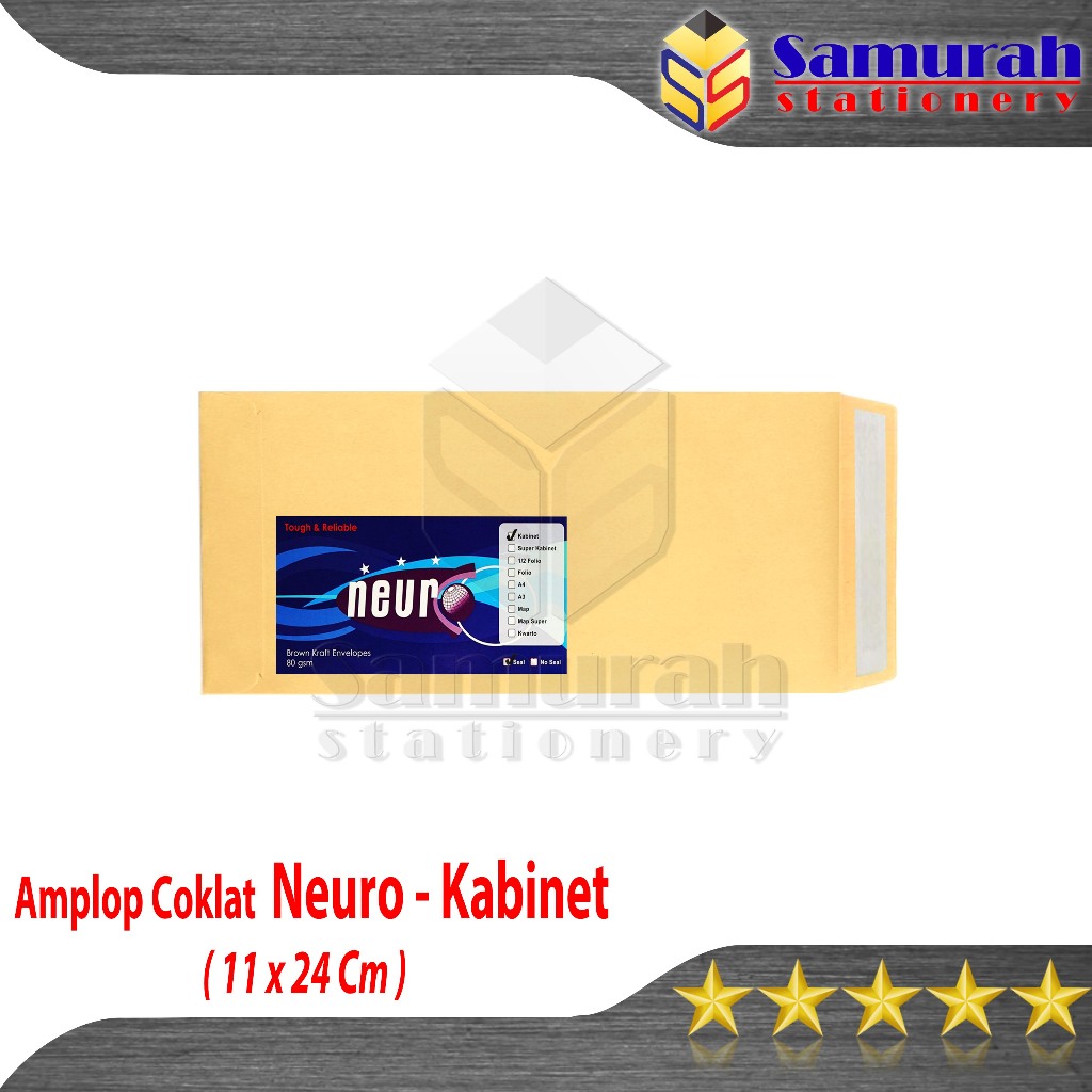 Neuro Plain Brown Paper Envelope Cabinet Size+Glue/Envelope Cabinet ...