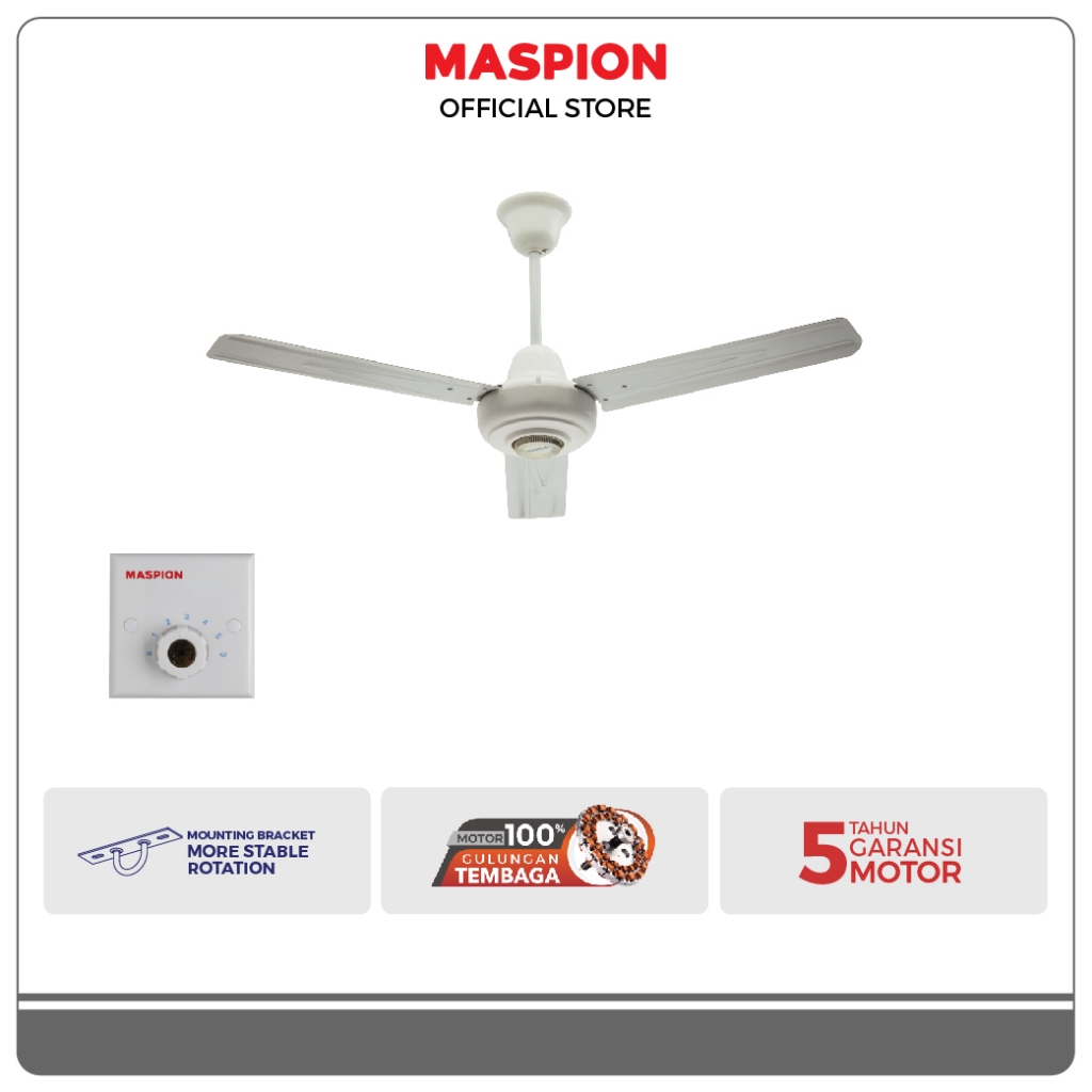 Maspion Ceiling Fan Kipas Angin Plafon 52 Inch MCF52-110 White - Gambar 2