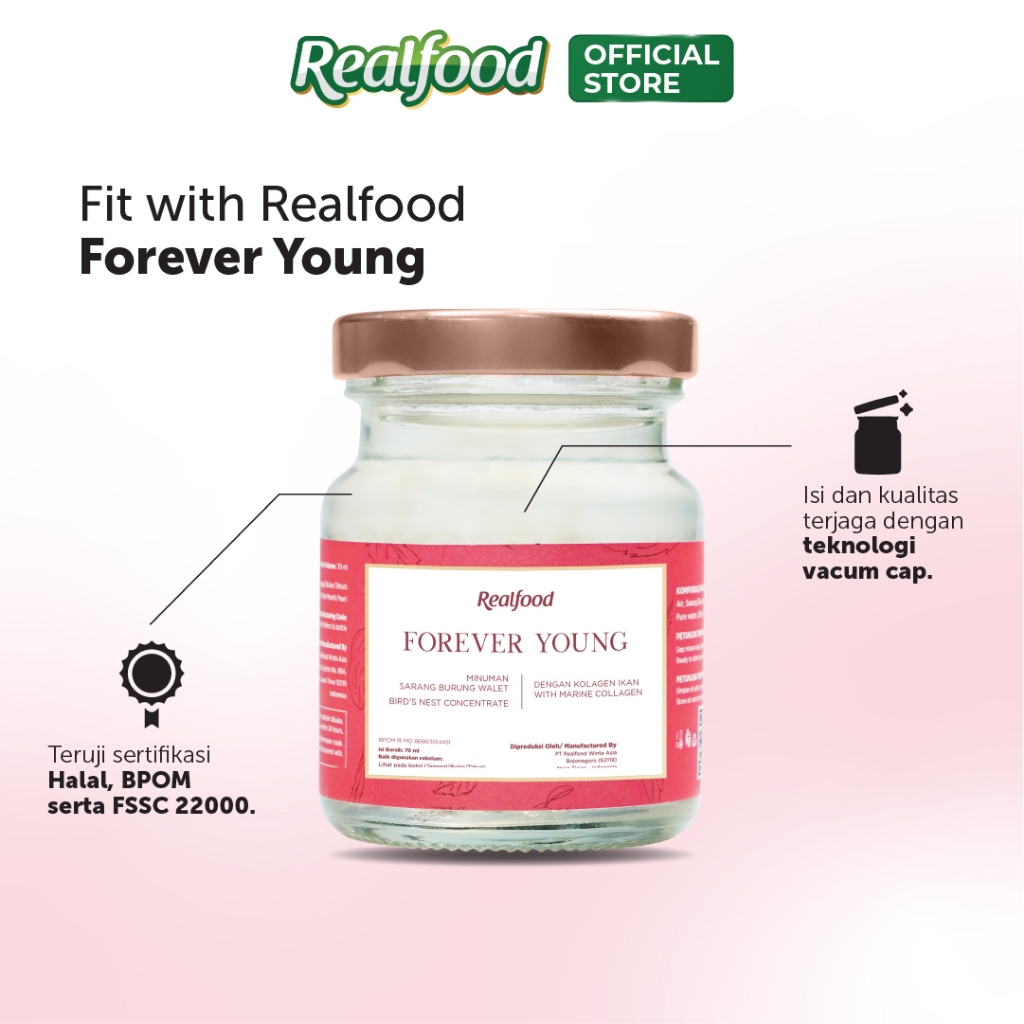 Realfood Triple Bundle Forever Young Minuman Sarang Burung Walet, 36 Jar - Gambar 4