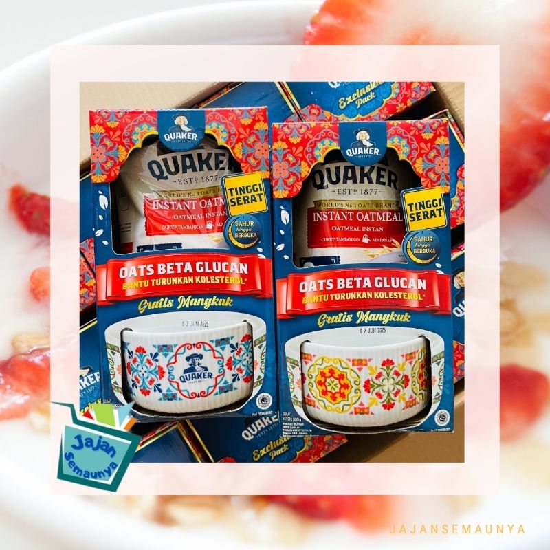 Quaker instant oatmeal 800 gr free beautiful bowl | Shopee Singapore