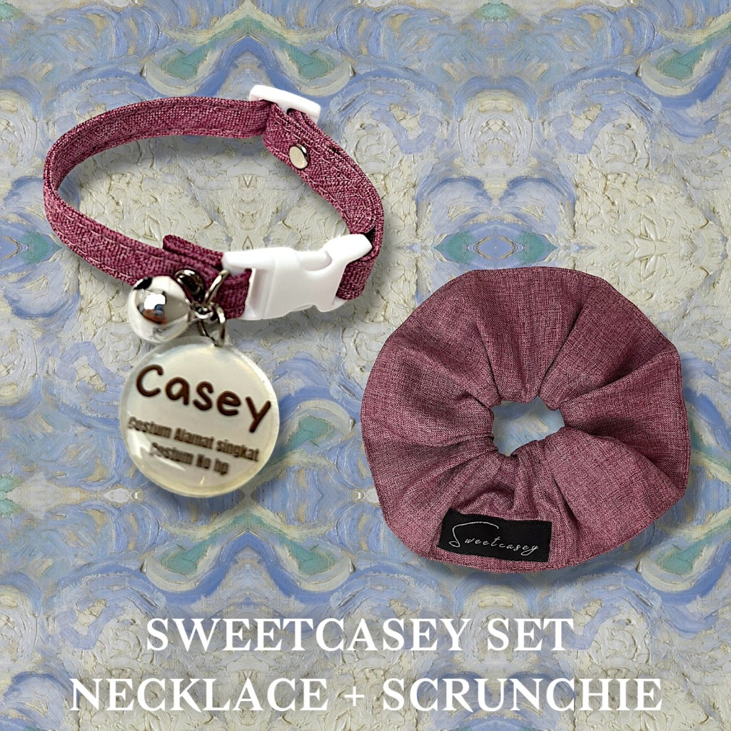 KALUNG KUCING COUPLE CUSTOM NAMA/ SWEETCASEY CAT NECKLACE COUPLE//KALUNG KUCING NAMA - Gambar 3