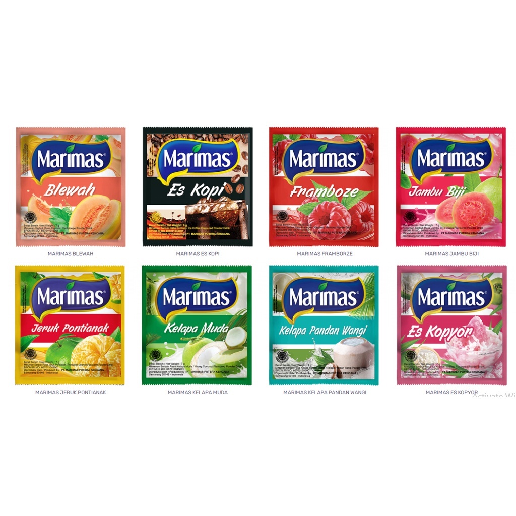 Marimas Minuman Instant Serbuk Aneka Rasa Renceng isi 10 sct - Gambar 3