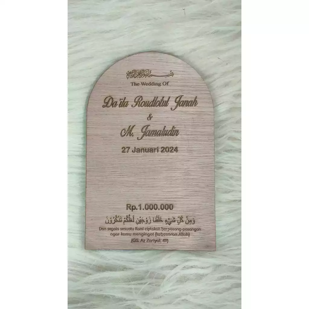 Plat Kubah PLYWOOD Untuk Mahar Dekorasi Mahar Seserahan Wedding