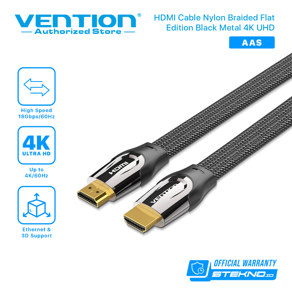VENTION Kabel Hdmi High Speed Nylon Braided 4K Premium Quality
