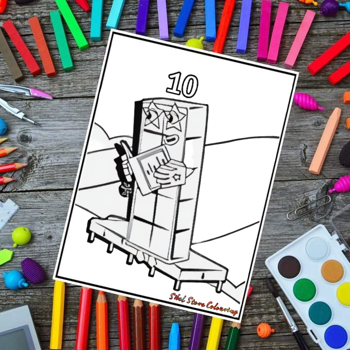Numberblocks Collection Theme Children's Coloring Paper/Drawing Paper ...