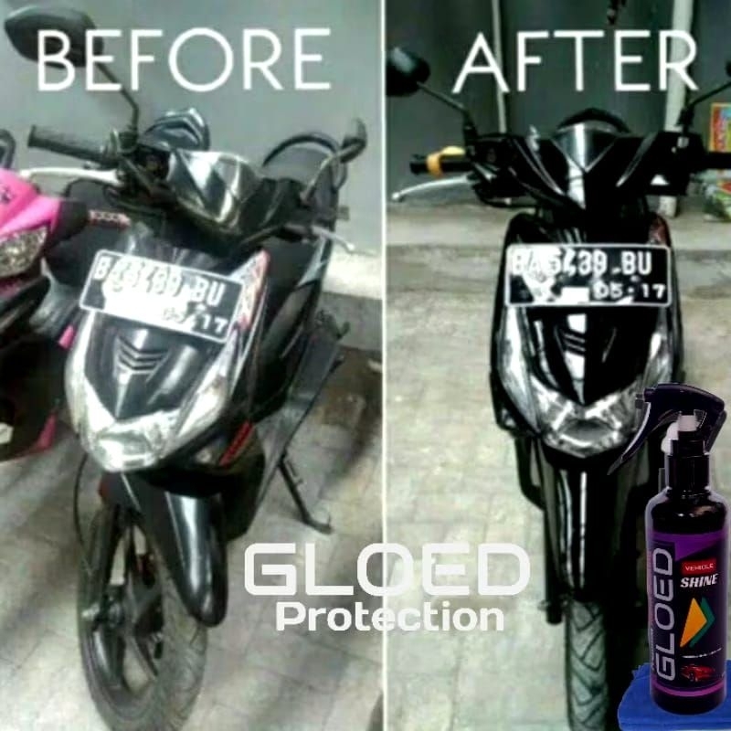 Gloed Vehicle Shine/ Pengkilap body motor mobil dan Helm Semi coating Wetlock - Gambar 2