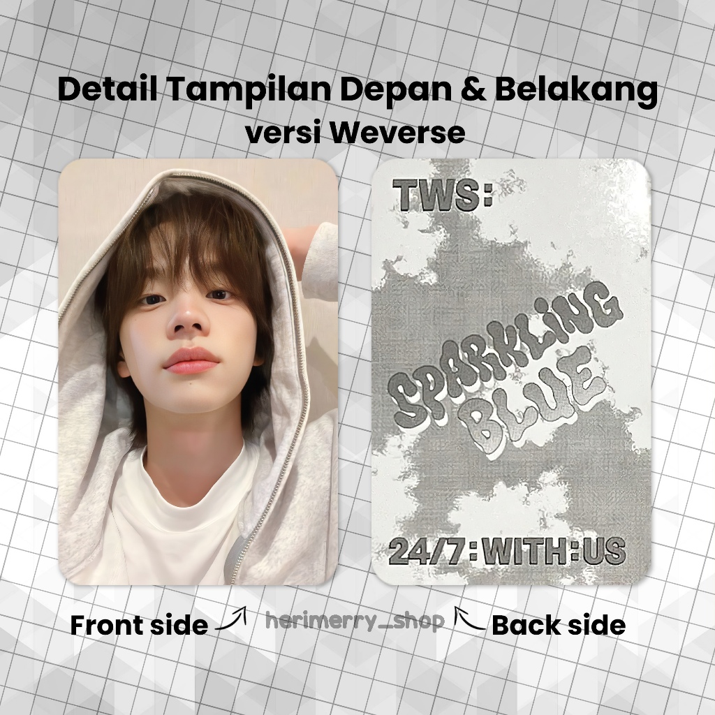 6 PCS) TWS SPARKLING BLUE Photocard - Premium PC 2 Sides