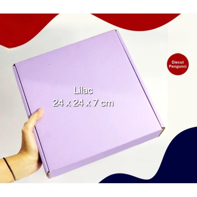 Plain Color DIE CUT Cardboard BOX 24x24x7cm HAMPERS BOX Shopee Singapore