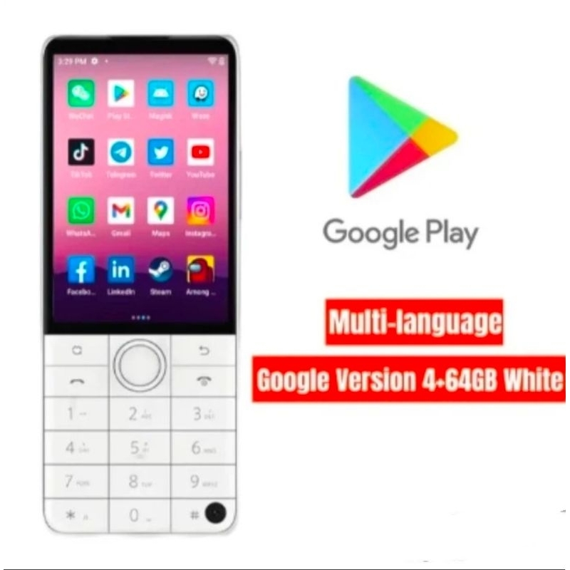 Qin F22 Pro Versi Global Duogin 3.54 inch Hp Handphone Keypad Android Smartphone - Gambar 4