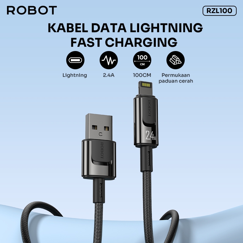 Robot Kabel Data Fast Charging Braided 1M - Gambar 3