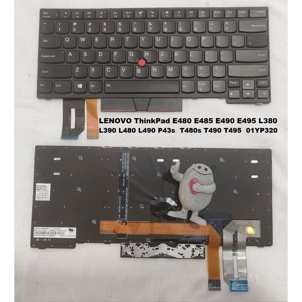 Touche De Clavier AZERTY Pour Lenovo ThinkPad - Modèles T14, T490, L490, Etc.
