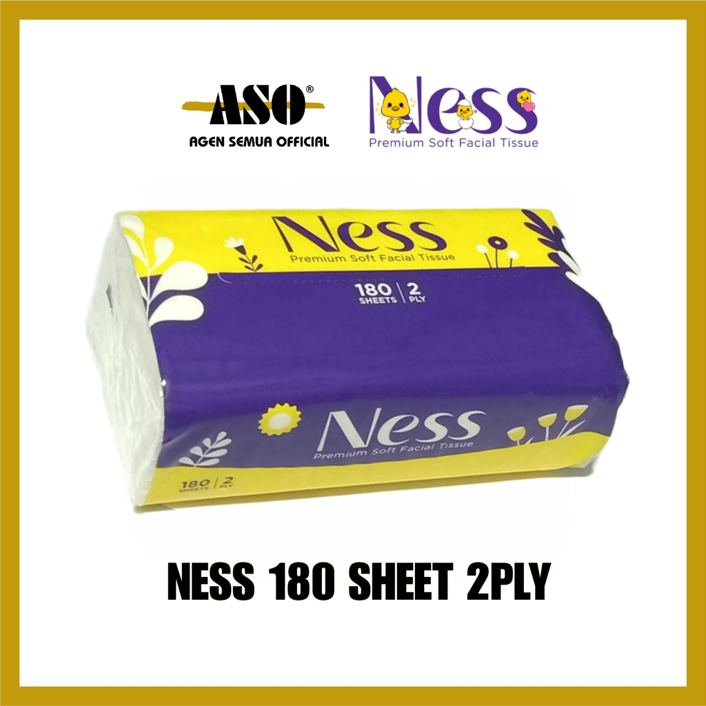 Tisu Tissue NESS 180 Sheet 2ply Facial Tissue PROMO !!!