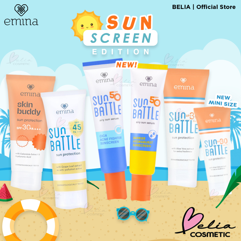 Belia EMINA Sun Protection SPF 30 PA+++ 60mL Emina Sun Battle SPF 45