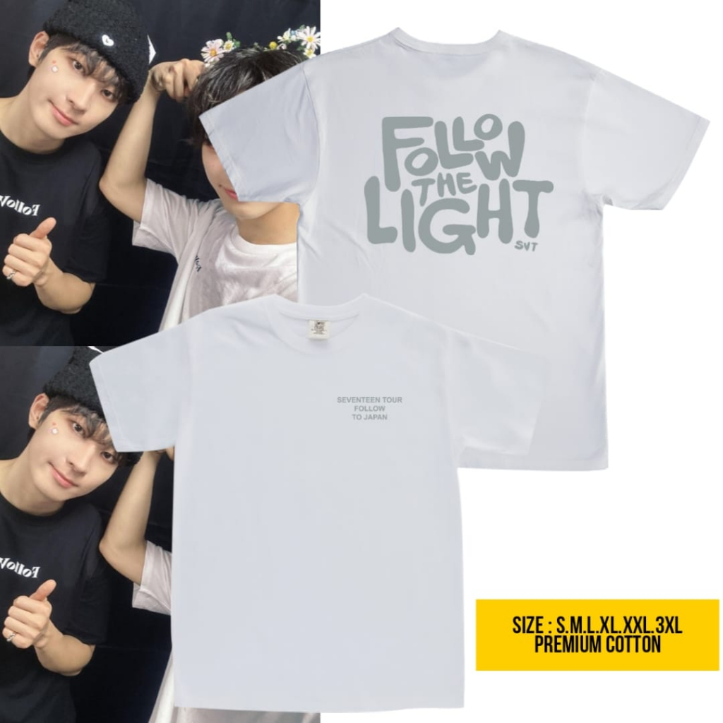Seventeen T-Shirt FOLLOW THE light to japan LOGO Version Left 