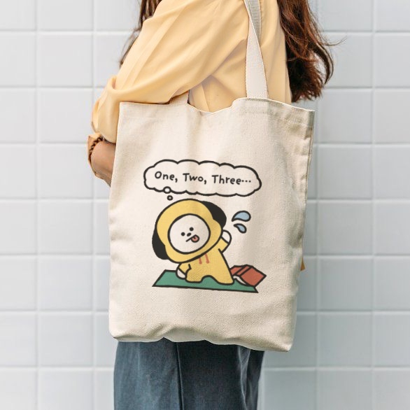 Bt21 MOTIF CANVAS TOTEBAG Premium CANVAS TOTEBAG For Men And Women Shopee Singapore