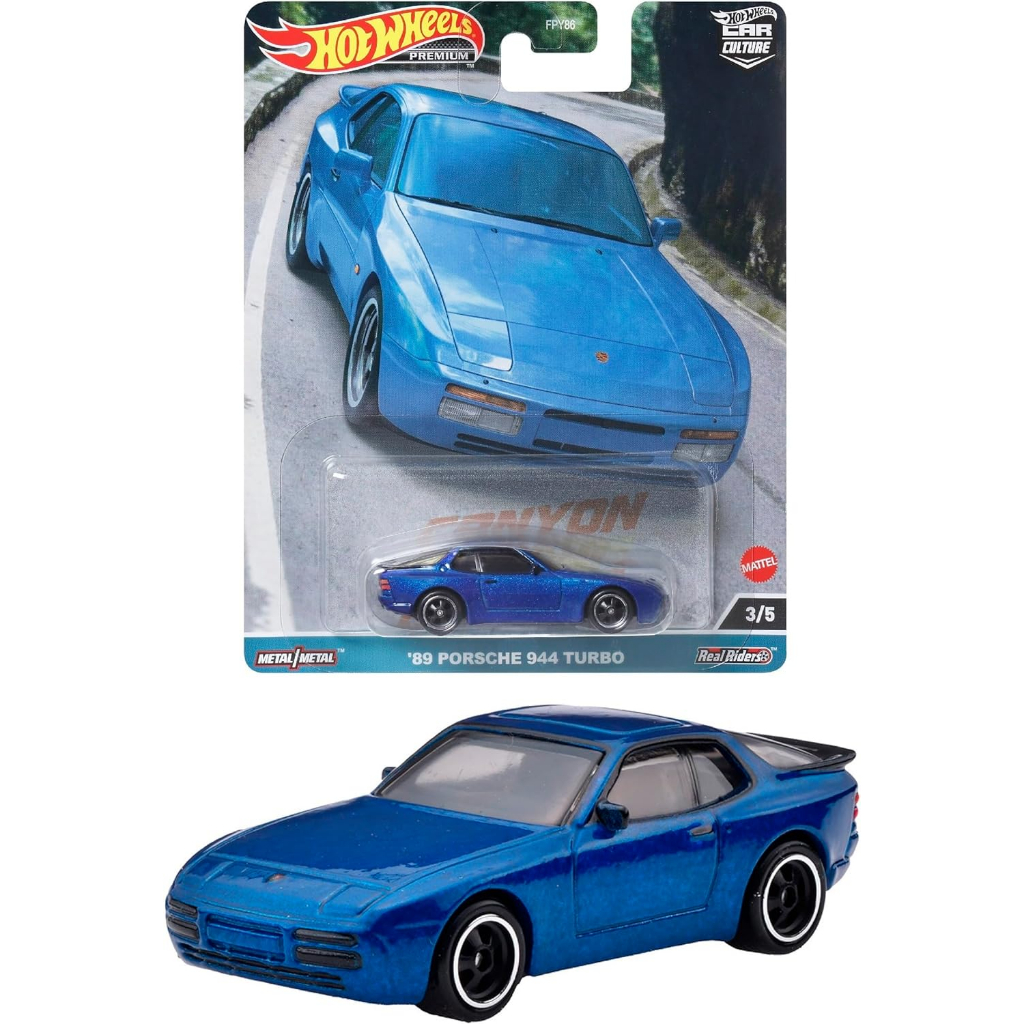 Hot Wheels Premium Car '89 Porsche 944 Turbo Canyon Warriors Color Azul | Meses sin interés