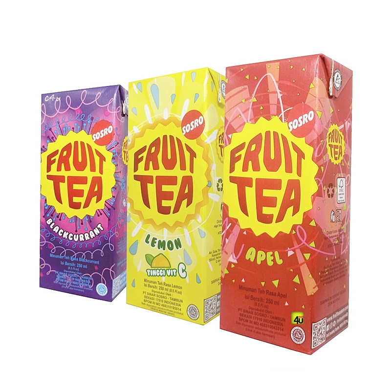 Sosro FRUIT TEA FRUIT Flavored TEA Drink 250ml Box Shopee Singapore