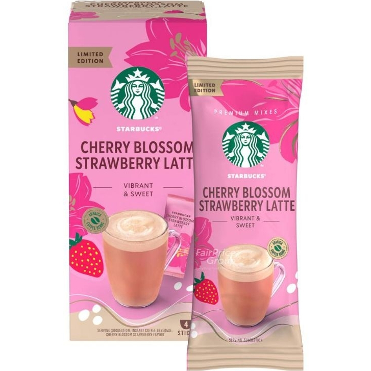 Starbucks Cherry Blossom Strawberry Latte Premium Instant Coffee 24gr per  Sachet Turkey