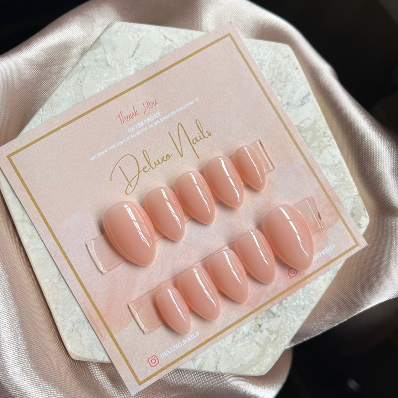 Skintones Nude Custom Fake Nails Gel Fake Nails Premium Press On Nails