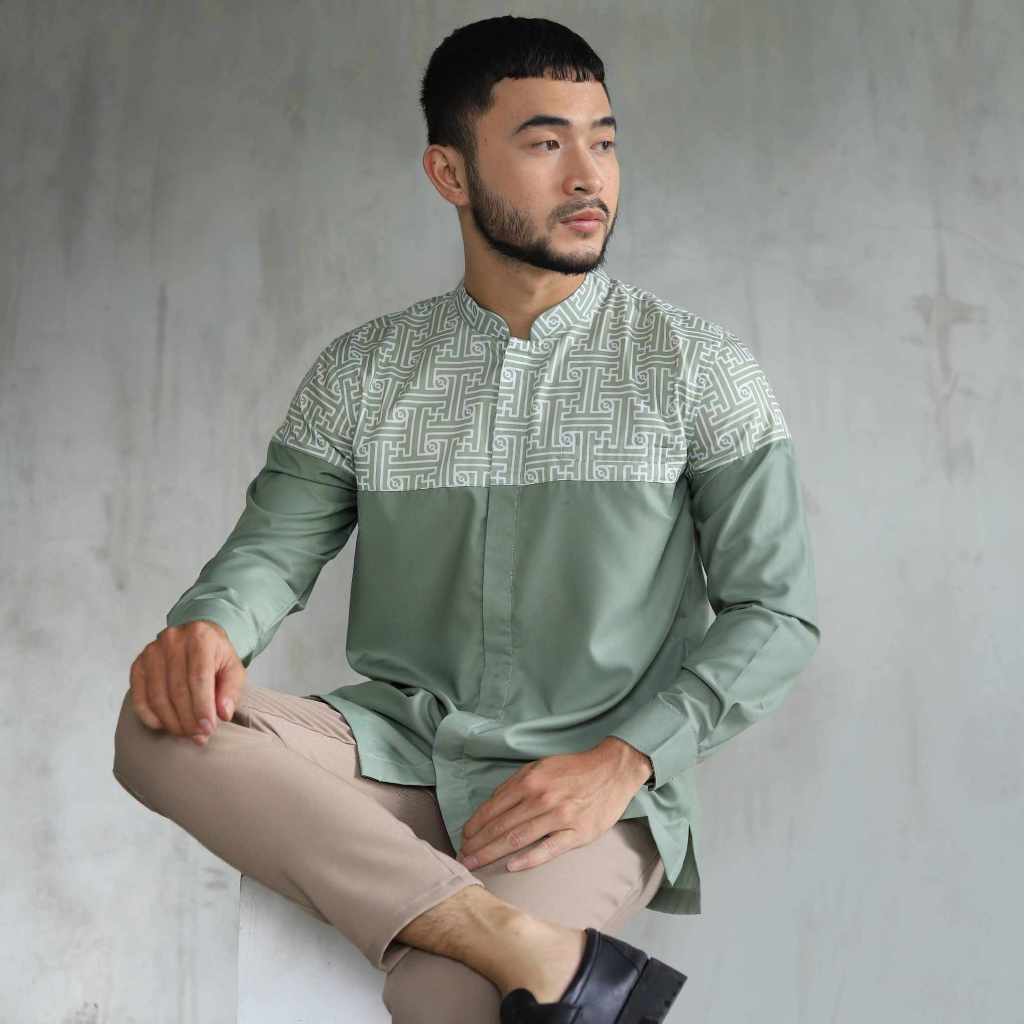 KEMEJA Best Selling!! RAKES SATRIADI koko Shirt sublim Men's muslim casual  Clothing