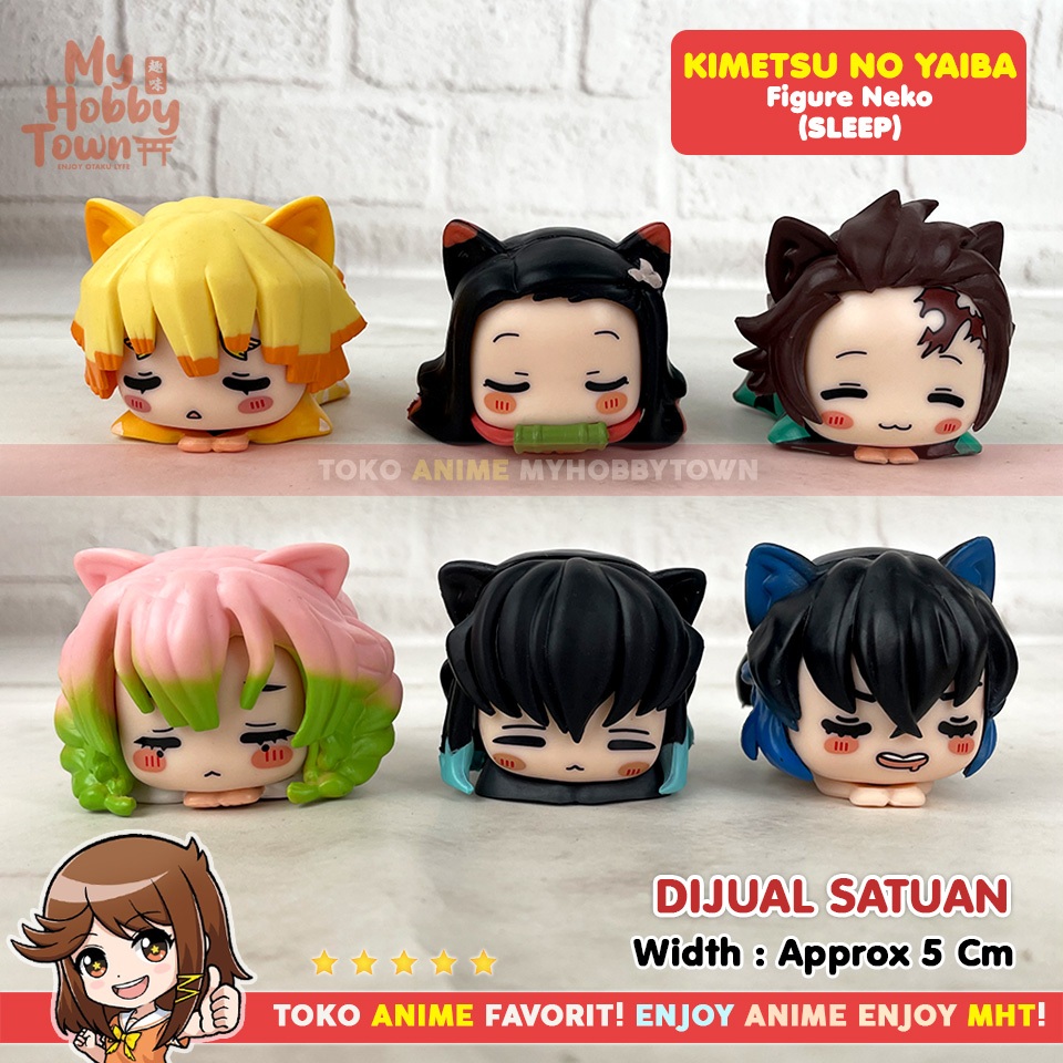 Anime Figure Demon Slayer Kimetsu no Yaiba Neko Cat Sleep Tanjiro Nezuko  Kamado Zenitsu Agatsuma Inosuke Hashibira Mitsuri Kanroji Muichiro Tokito |  Shopee Singapore