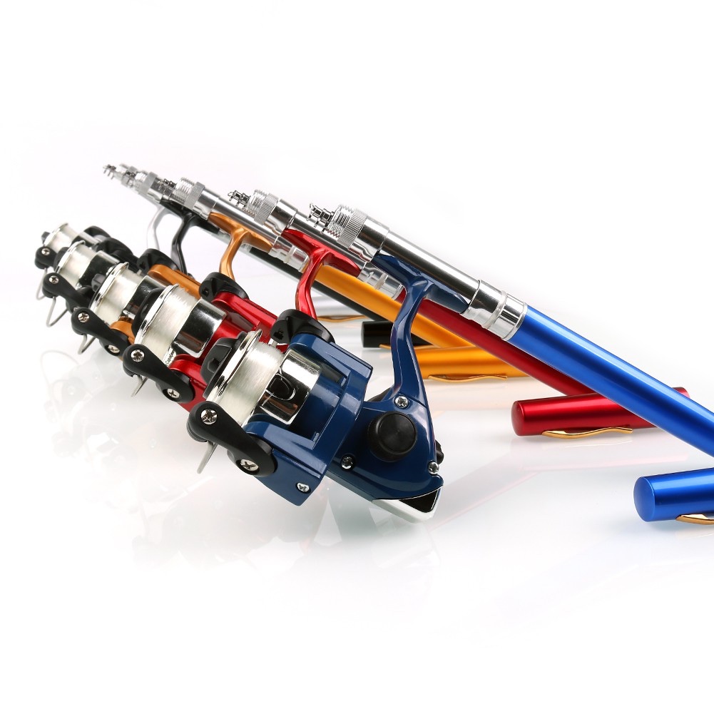 Satu set Joran Pen mini alat pancing pulpen casting dan spinning - Gambar 2