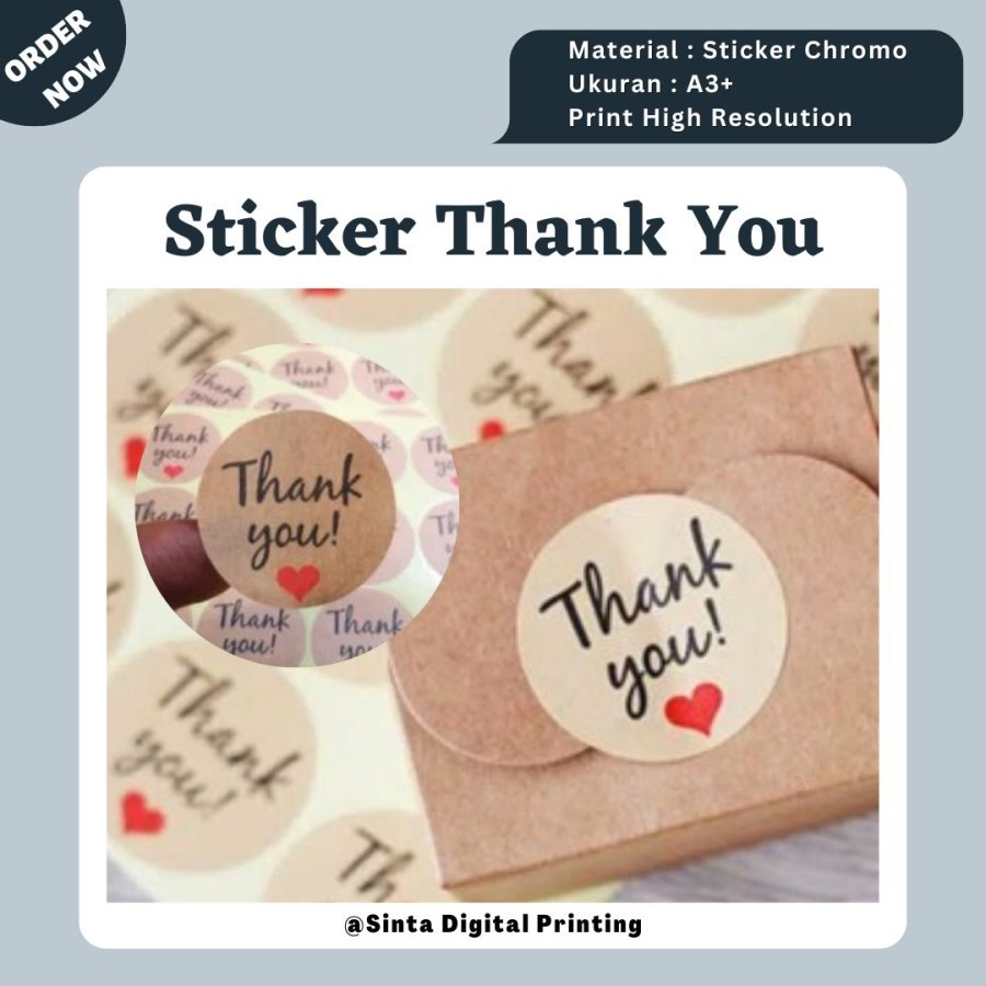 Thankyou Sticker 1 Roll 500pcs/Thank You Sticker/Envelope Sticker/Thank ...