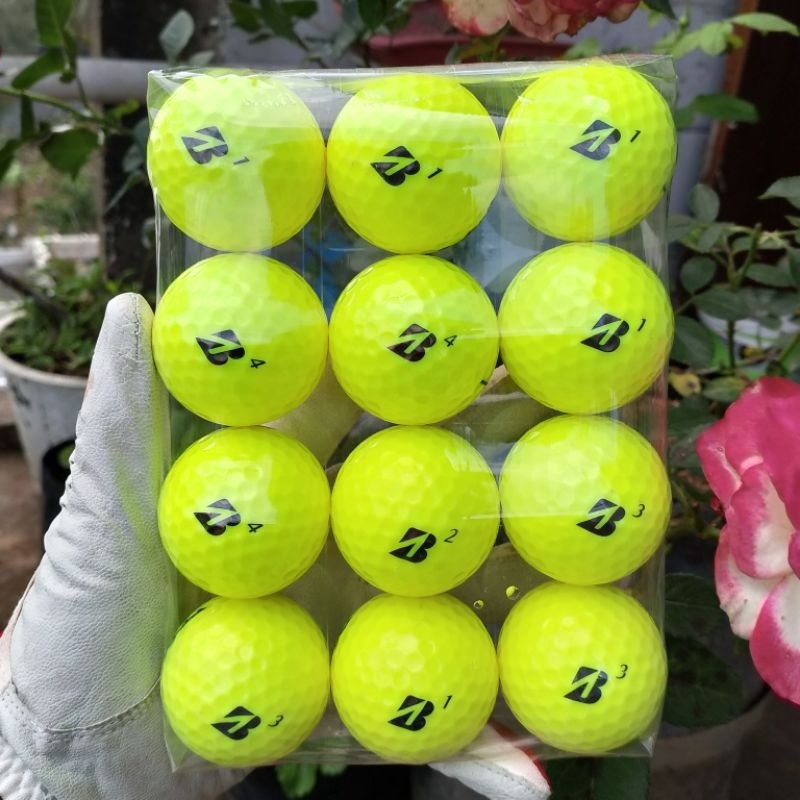 Package Of 12pcs Bridgestone Golf Balls Extra soft Yellow Color Super