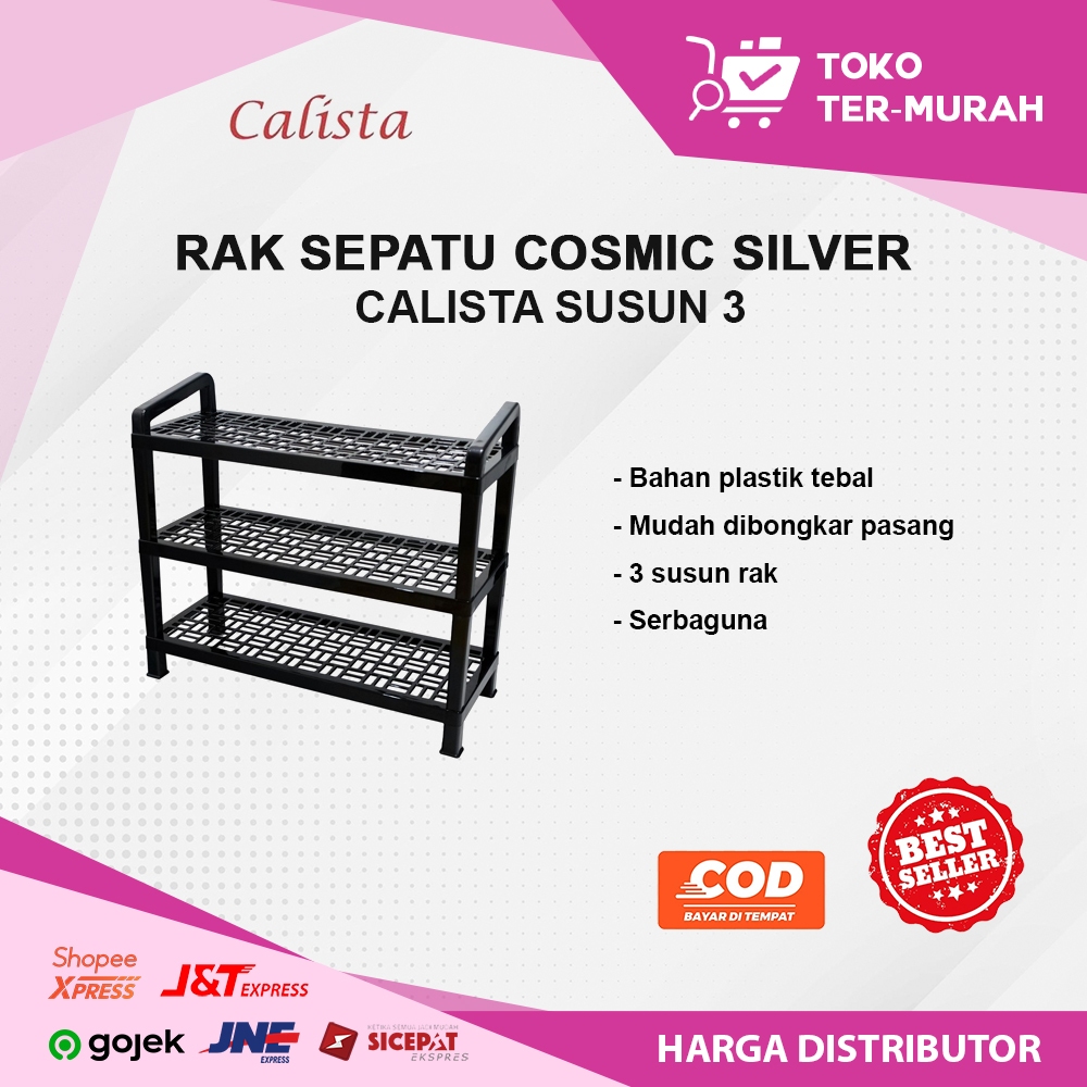 Cosmic SILVER CALISTA SHOE RACK 3 STORIES CALISTA SHOE RACK SILVER ...
