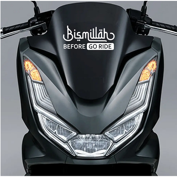 Motorcycle Visor Shield Sticker Cutting Sticker Bismillah Before Go ...