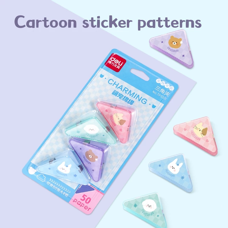Deli Triangle Paper Clip / Penjepit Kertas / Penjepit Multifungsi Kapasitas 50 Lembar Isi 4 TP533 - Gambar 3