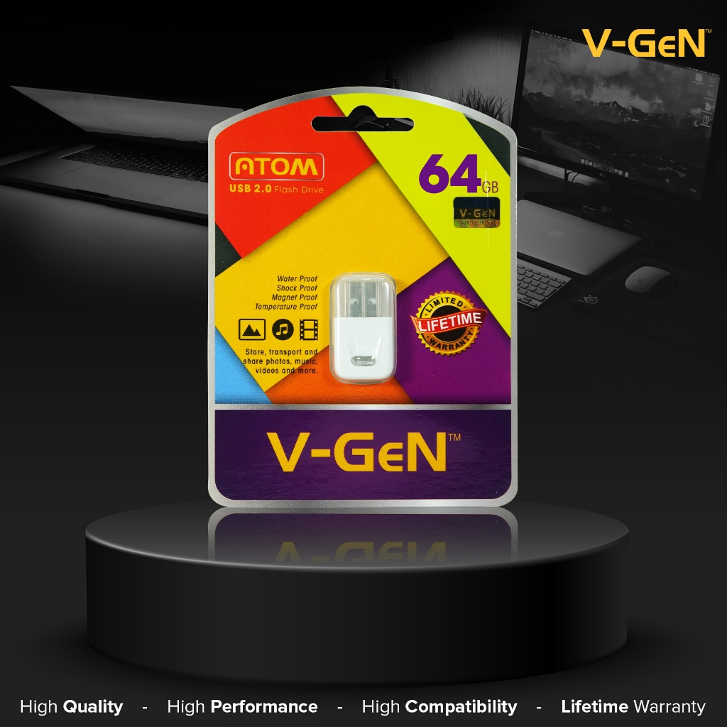 USB Flashdisk 4gb 8gb 16gb 32gb 64gb ATOM Water Proof V-GeN Flash Disk Drive 4 8 16 32 64 GB VGEN - Gambar 2