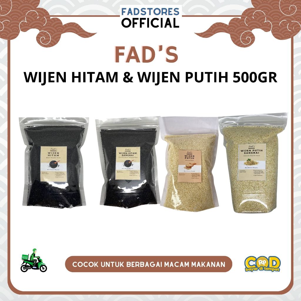 PUTIH HITAM White Sesame 500gr - Roasted White Sesame 500gr - Black ...