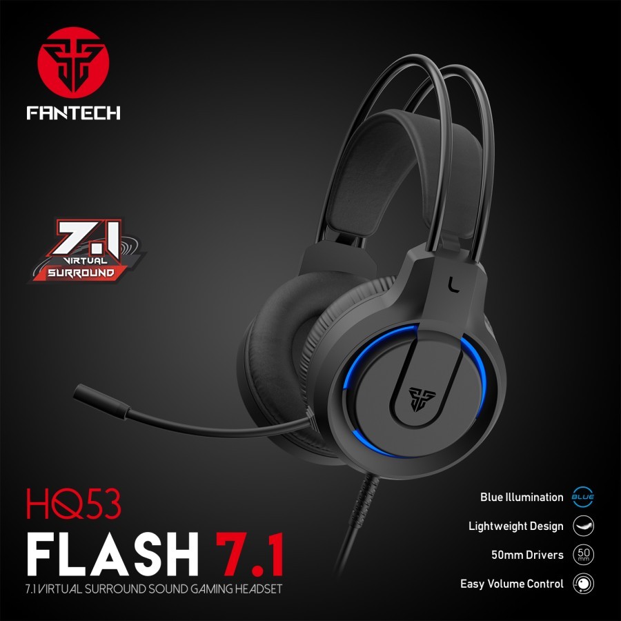 Fantech HQ53 Flash 7.1 Surround Sound PC Gaming Headset - Gambar 3