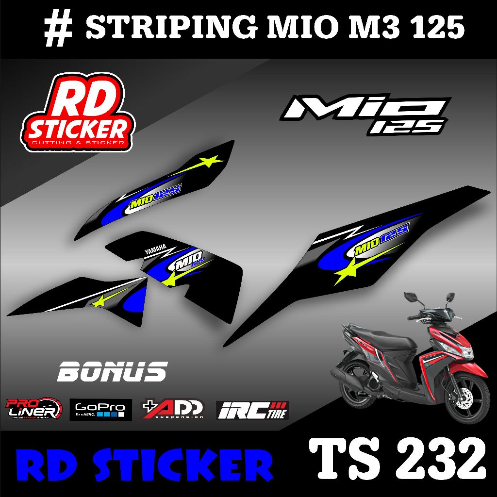 Striping mio m3 sticker striping mio m3 sticker mio m3 | Shopee Singapore