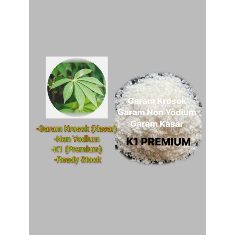 Coarse Salt/Crystal Salt/Non Iodine Krosok Salt (1KG) Shopee Singapore