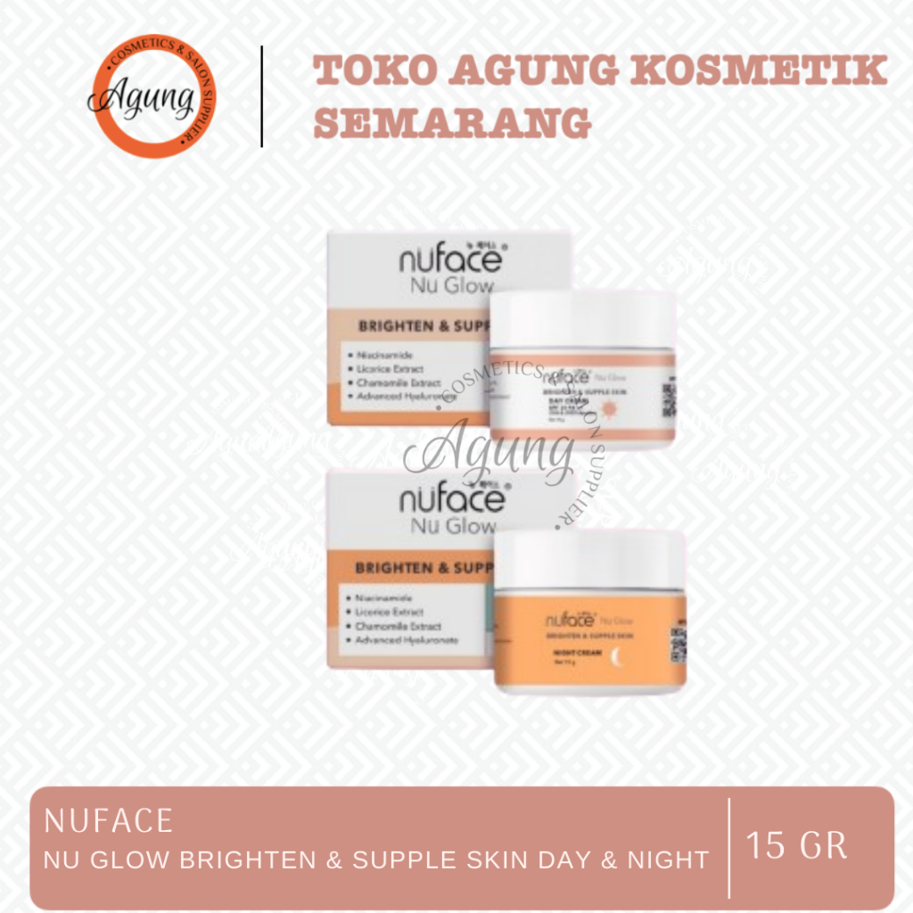 Nuface Nu Glow Brighten Supple Skin Day Night Cream 15 Gr Shopee