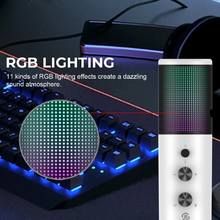 Soundtech Lite 2.0 Cardioid Microphone Condenser USB Stand for PC - Gambar 2