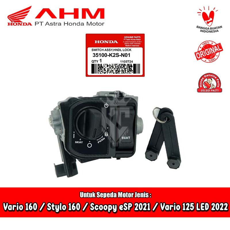 Keyless Socket Key for Honda Vario Stylo 125 160 K2V Scoopy Prestige ...