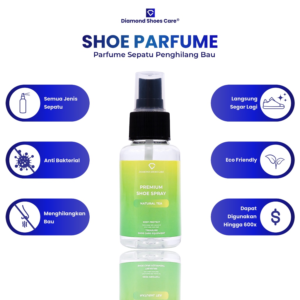 Diamond Shoe Spray 1 Liter Parfum Sepatu Anti Bau, Spray Perfume Helm, Tas, Dompet, Anti Bakteri - Gambar 2