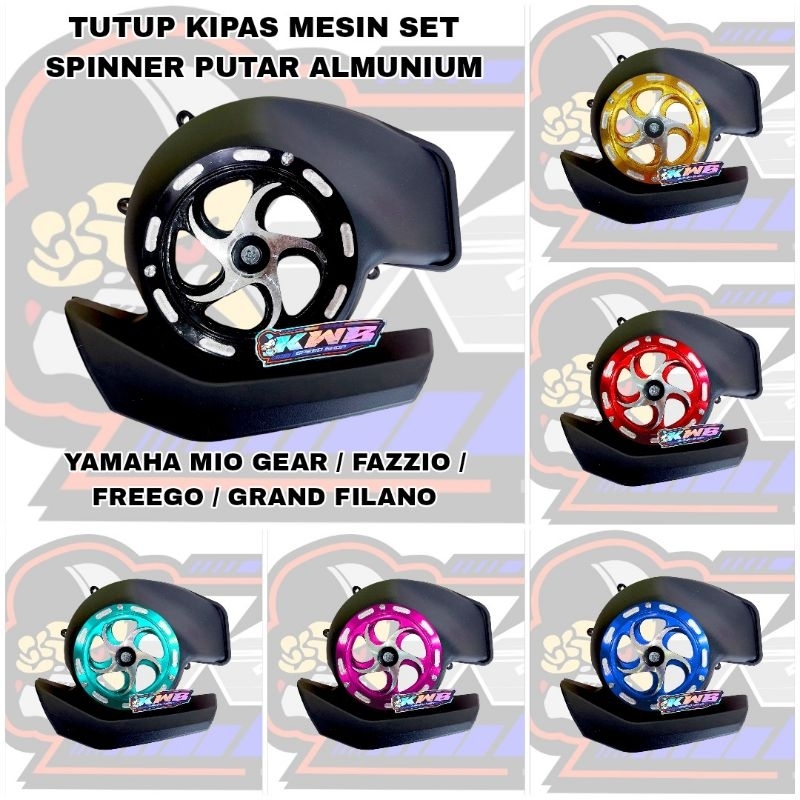 MESIN Engine Fan cover set spinner Swivel Aluminum pnp yamaha mio gear ...