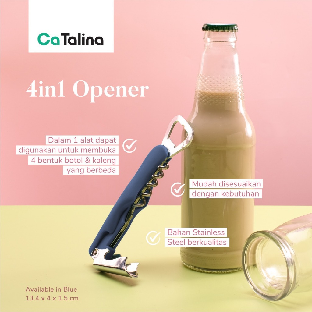 Pembuka Tutup Botol Wine Opener 4 In 1
