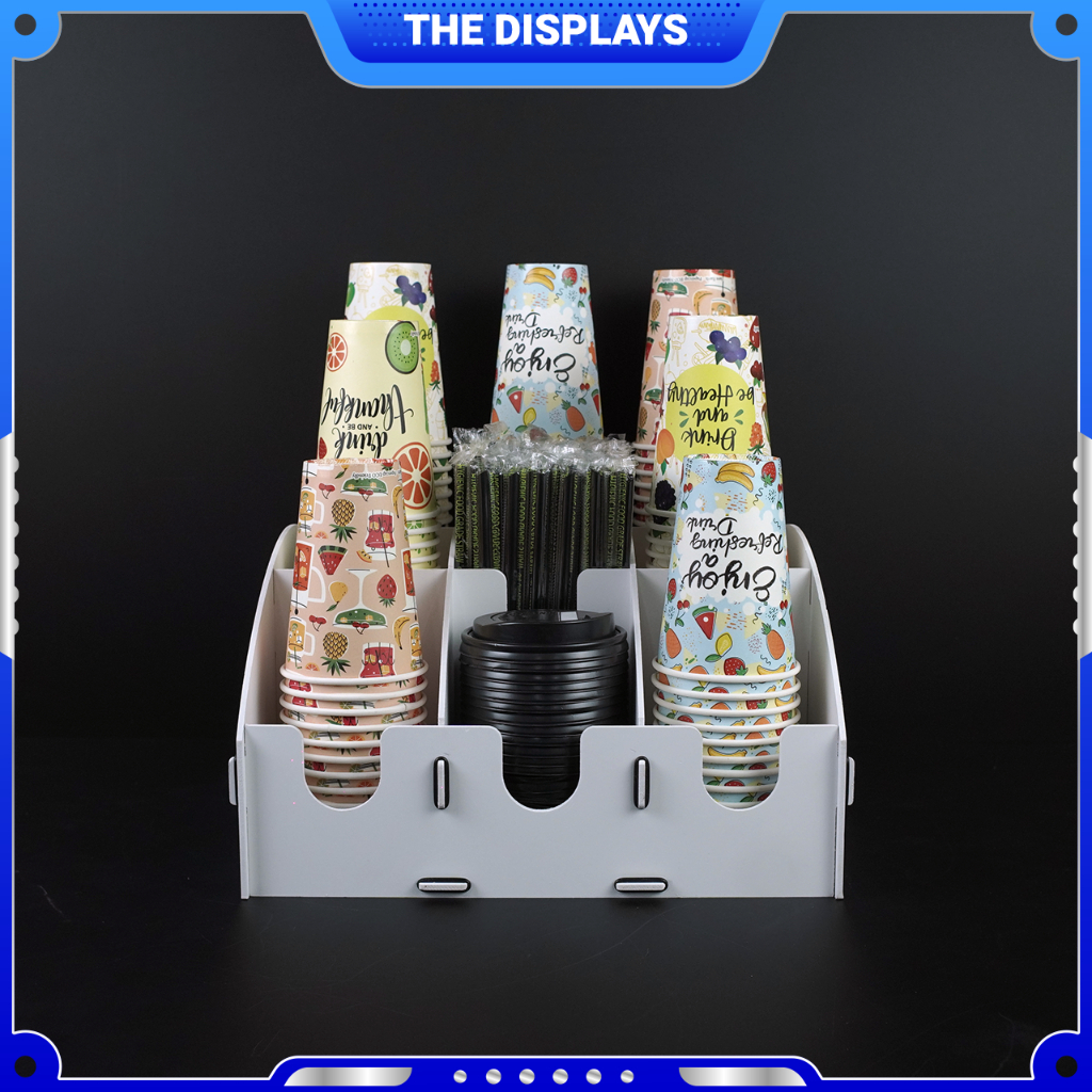 Rak / RACK / DISPENSER / ORGANIZER PAPER CUP PVC MODEL A | Shopee Singapore
