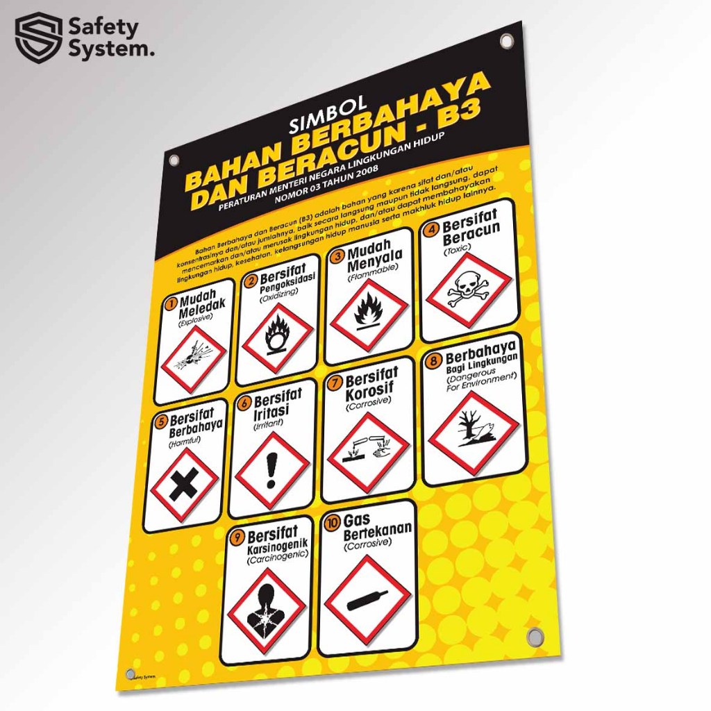 K3 Safety Banner Banner Label Symbol Of Toxic And Harmful Materials B3 ...