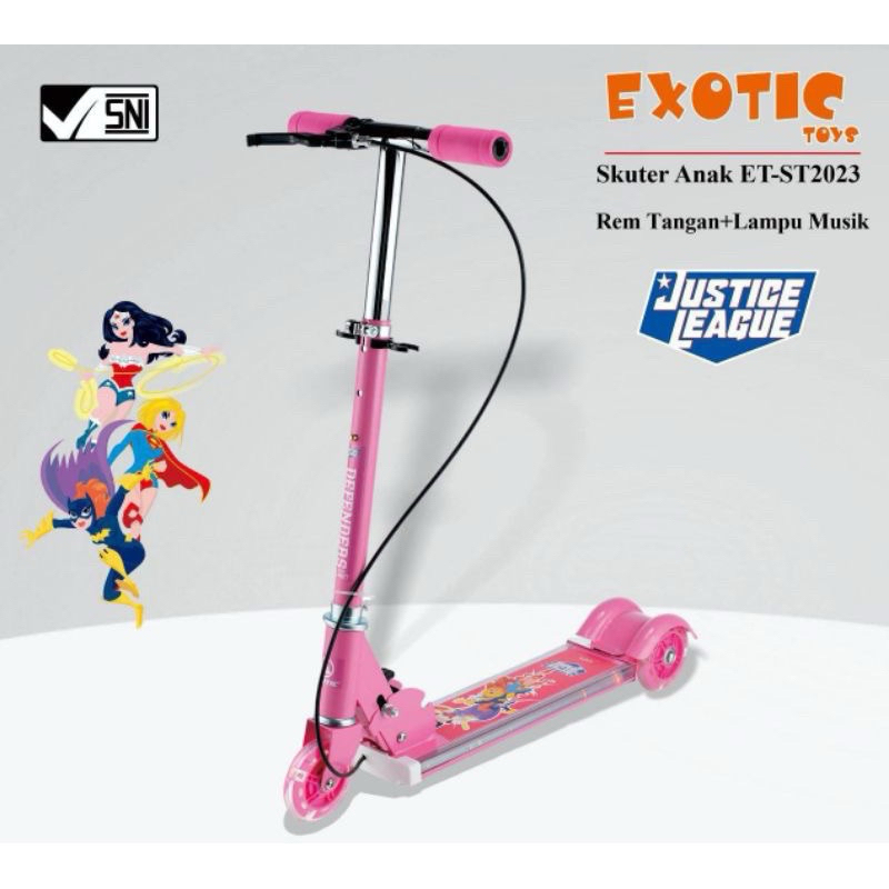Skuter Otoped Anak Besi Steel Exotic ST 2023 Scooter musik lampu - Gambar 3