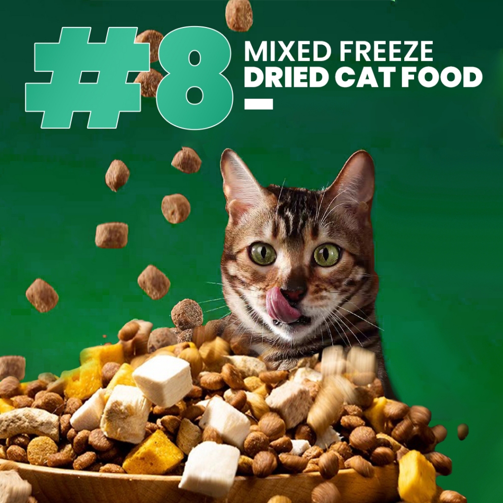 PAWZIO MIXED FREEZE - DRIED PREMIUM CAT FOOD 1KG dengan tambahan khusus TAURIN & LECITHIN - Gambar 2