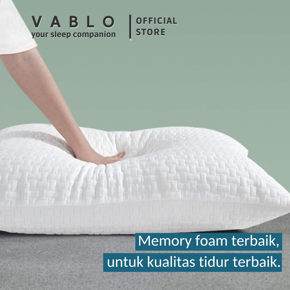 PROMO bantal Vablo memory foam - bantal hotel - Premium Wool Knitting - memory foam micro - GARANSI 2 TAHUN KEMPES