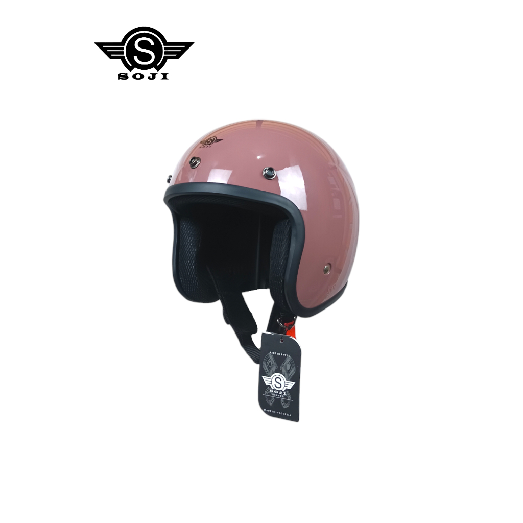 SOJI Helm Retro Anak Junior Polos 3-12 Tahun - Gambar 3